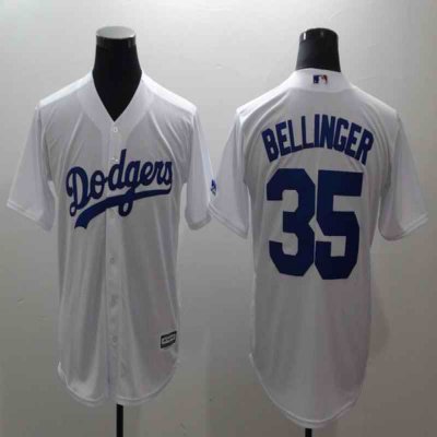 Men's Los Angeles Dodgers #35 Cody Bellinger White Cool Base Stitched MLB Jersey