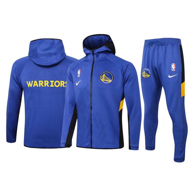 Men's Golden State Warriors Blue Warmup Hoodiesuit