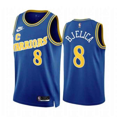 Men's Golden State Warriors #8 Nemanja Bjelica 2022/23 Royal Classic Edition Stitched Basketball Jersey