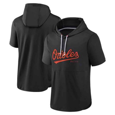 Men's Baltimore Orioles Black  Sideline Training Hooded Performance T-Shirt