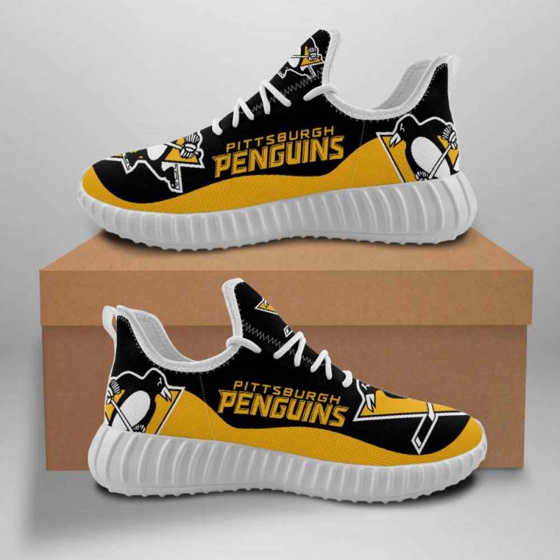 Women's NHL Pittsburgh Penguins Mesh Knit Sneakers/Shoes 001