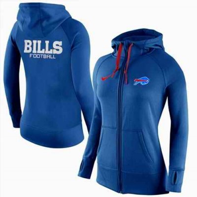 Women's Nike Buffalo Bills Full-Zip Performance Hoodie Blue