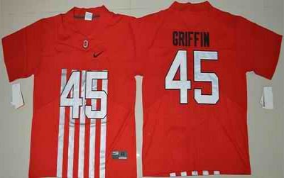 Buckeyes #45 Archie Griffin Red Alternate Elite Stitched NCAA Jersey