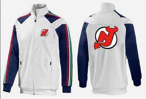 NHL New Jersey Devils Zip Jackets White-3