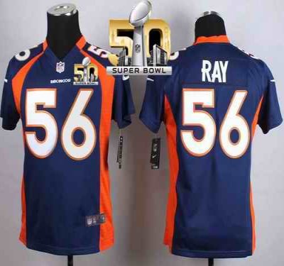 Nike Broncos #56 Shane Ray Blue Alternate Super Bowl 50 Youth Stitched NFL New Elite Jersey