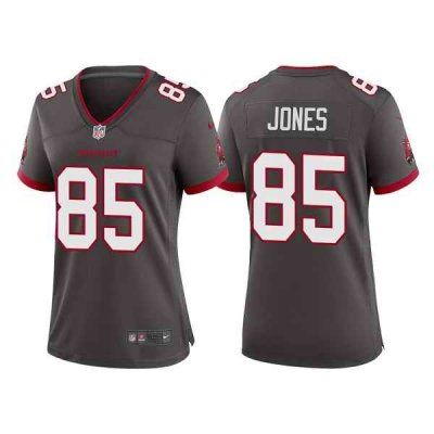 Women's Tampa Bay Buccaneers #85 Julio Jones Grey Stitched Game Jersey(Run Small)