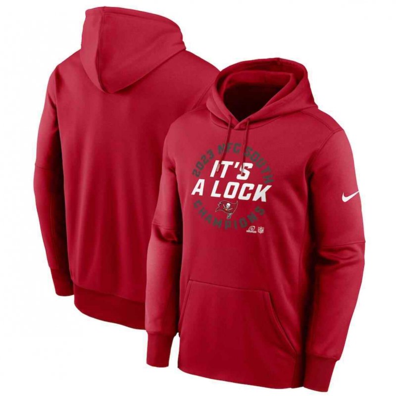 Men's Tampa Bay Buccaneers Red 2023 NFC South Division Champions Locker Room Trophy Collection Pullover Hoodie