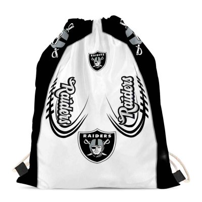 Las Vegas Raiders Drawstring Backpack sack / Gym bag 18 x 14 003