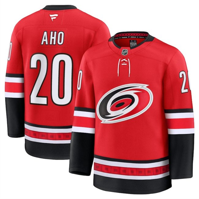 Men's Carolina Hurricanes Active Player Custom Red 2024-25 Alternate Stitched Hockey Jersey