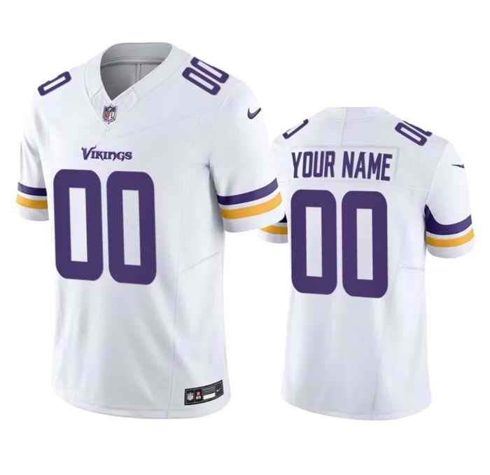 Men's Minnesota Vikings Active Player Custom White 2023 F.U.S.E.  Vapor Untouchable Stitched Jersey