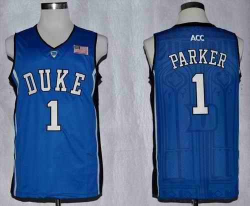 Blue Devils #1 Jabari Parker Blue Basketball Stitched NCAA Jersey