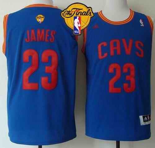 Revolution 30 Cavaliers #23 LeBron James Light Blue The Finals Patch Stitched NBA Jersey