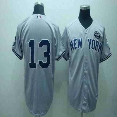 Yankees #13 Alex Rodriguez Grey GMS The Boss Stitched MLB Jersey