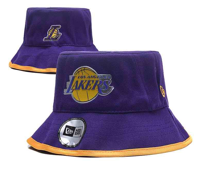 Los Angeles Lakers Stitched  Bucket hat 048