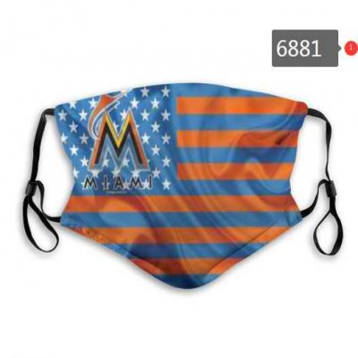 Miami Marlins Face Mask 6881 Filter Pm2.5 (Pls check description for details)