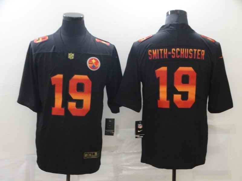 Men's Pittsburgh Steelers #19 JuJu Smith-Schuster 2020 Black Fashion Stitched Limited Jersey