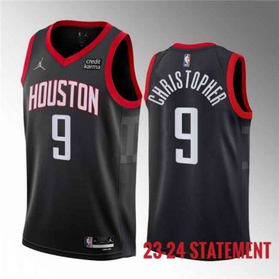 Men's Houston Rockets #9 Josh Christopher Black 2023 Statement Edition Stitched Basketball Jersey