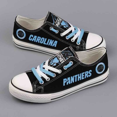 Women's NFL Carolina Panthers Repeat Print Low Top Sneakers 001