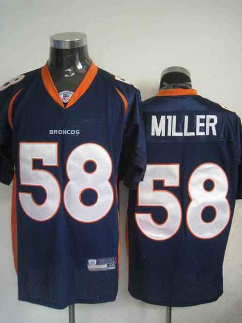 Broncos #58 Von Miller Blue Stitched Youth NFL Jersey