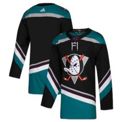 Men's Anaheim Ducks Blank Black/Teal Stitched Jersey