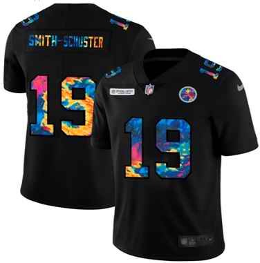 Men's Pittsburgh Steelers #19 JuJu Smith-Schuster 2020 Black Crucial Catch Limited Stitched Jersey