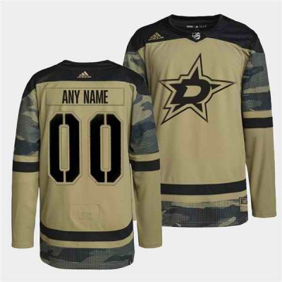 Men's Dallas Stars Active Player Custom 2022 Camo Military Appreciation Night Stitched Jersey