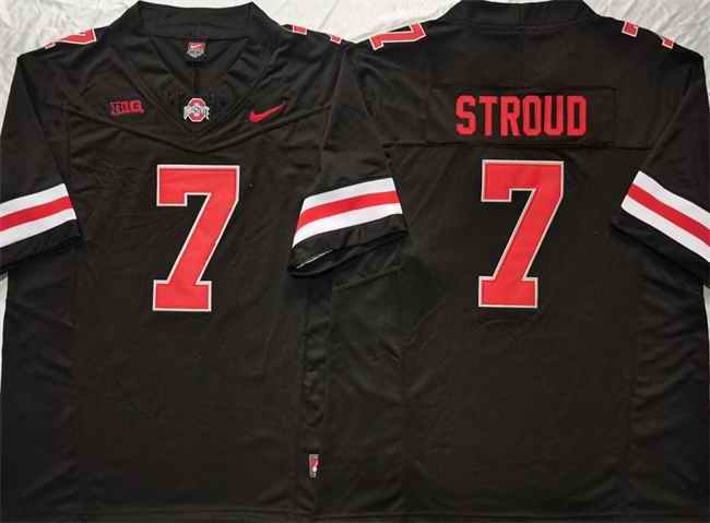 Men's Ohio State Buckeyes #7 C.J. Stroud Black F.U.S.E. Limited Stitched Jersey