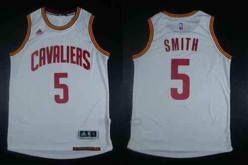 Revolution 30 Cavaliers #5 J.R. Smith White Stitched NBA Jersey