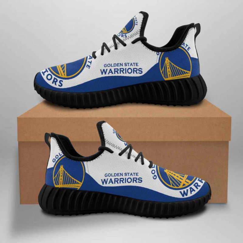 Men's Golden State Warriors Mesh Knit Sneakers/Shoes 005