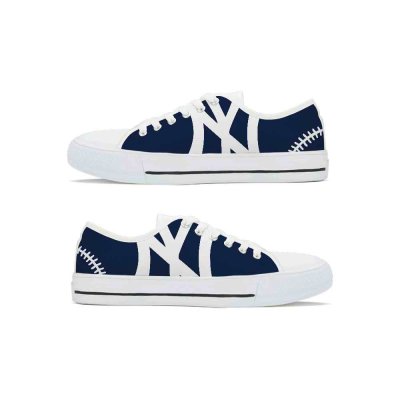 Women's New York Yankees Low Top Canvas Sneakers 001