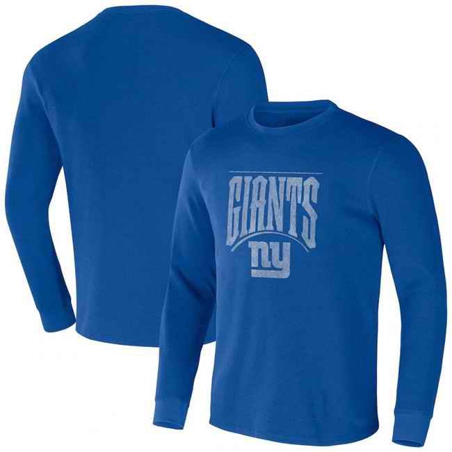 Men's New York Giants X Darius Rucker Collection Green Long Sleeve Thermal T-Shirt