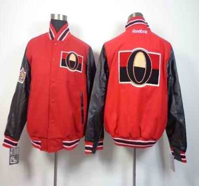 Ottawa Senators Blank Satin Button-Up Red NHL Jacket