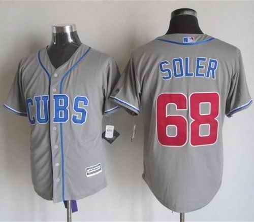 Cubs #68 Jorge Soler Grey Alternate Road New Cool Base Stitched MLB Jersey