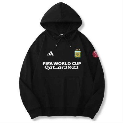 Men's Argentina Black 2022 FIFA World Cup Soccer Hoodie