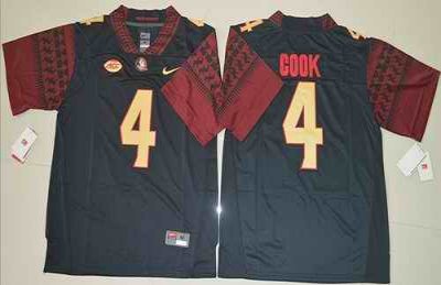 Seminoles #4 Dalvin Cook Black Stitched NCAA Jersey