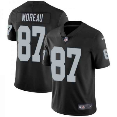 Men's Las Vegas Raiders #87 Foster Moreau Black Vapor Untouchable Limited Stitched Jersey