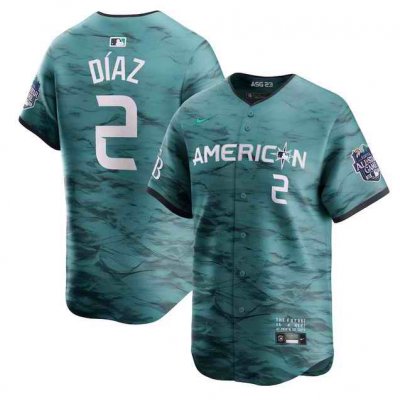 Men's Tampa Bay Rays #2 Yandy D'az Teal 2023 All-star Cool Base Stitched Baseball Jersey