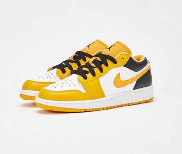 Men's Running Weapon Air Jordan 1 Low Yellow Shoes 454