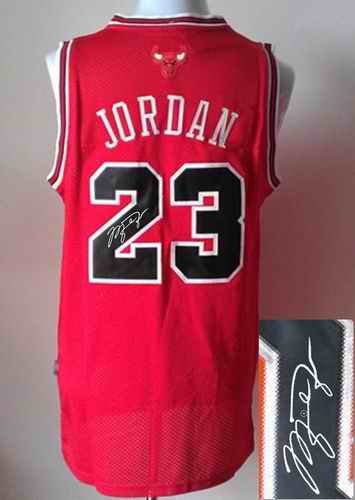 Revolution 30 Autographed Bulls #23 Michael Jordan Red Stitched NBA Jersey