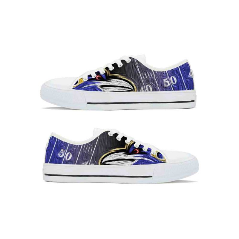 Men's Baltimore Ravens Low Top Canvas Sneakers 006