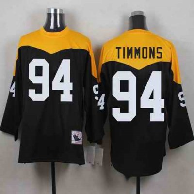 Mitchell And Ness 1967 Steelers #94 Lawrence Timmons Black/Yelllow Throwback Men's Stitched NFL Jersey