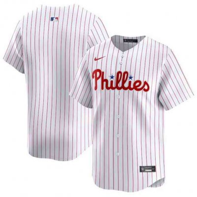 Men's Philadelphia Phillies Blank White 2024 Home Limited Stitched Jersey