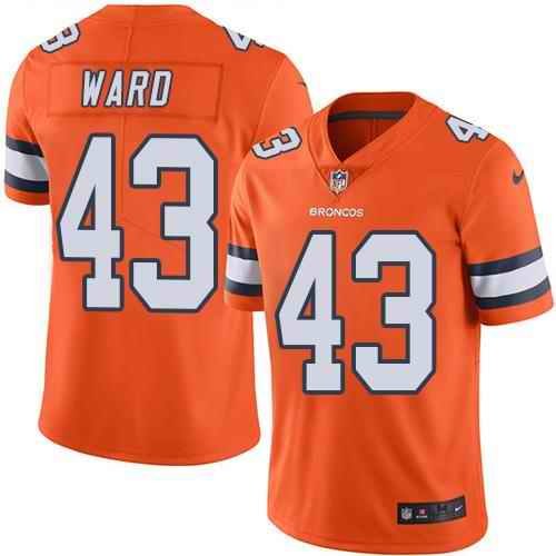 Nike Broncos #43 T.J. Ward Orange Youth Stitched NFL Limited Rush Jersey