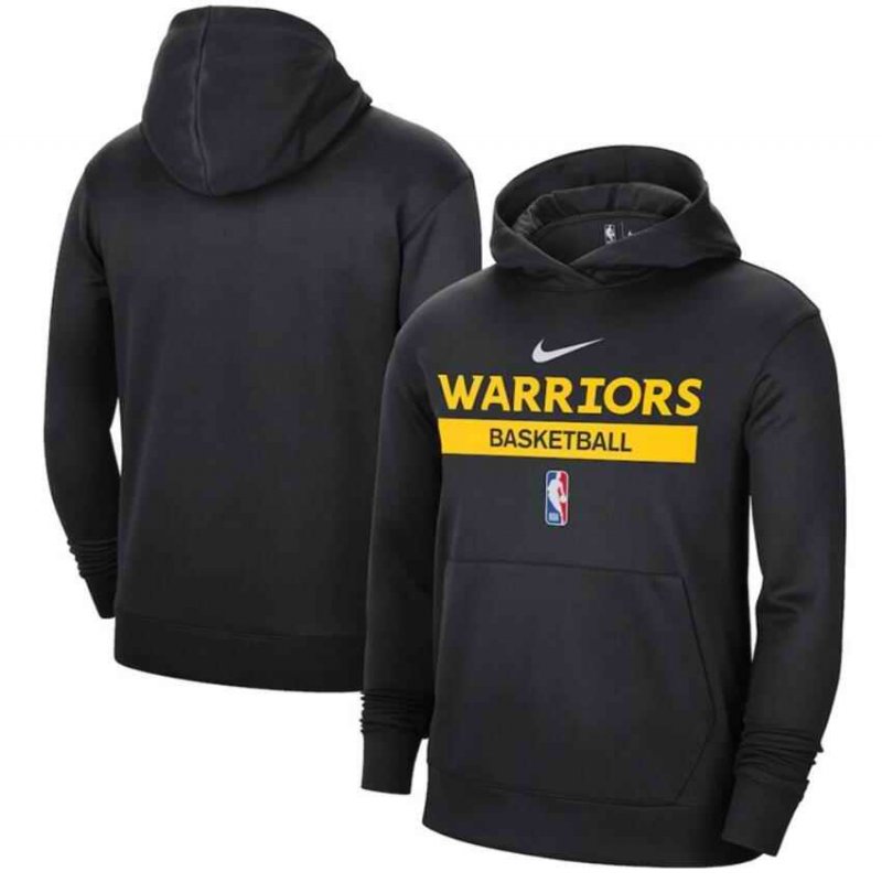 Youth Golden State Warriors Black Spotlight Fleece Overhead Hoodie