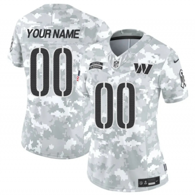 Women's Washington Commanders Active Player Custom 2024 F.U.S.E Arctic Camo Salute to Service(Run Small)