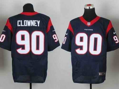 Nike Texans #90 Jadeveon Clowney Navy Blue Team Color Men's Stitched NFL Elite Jersey