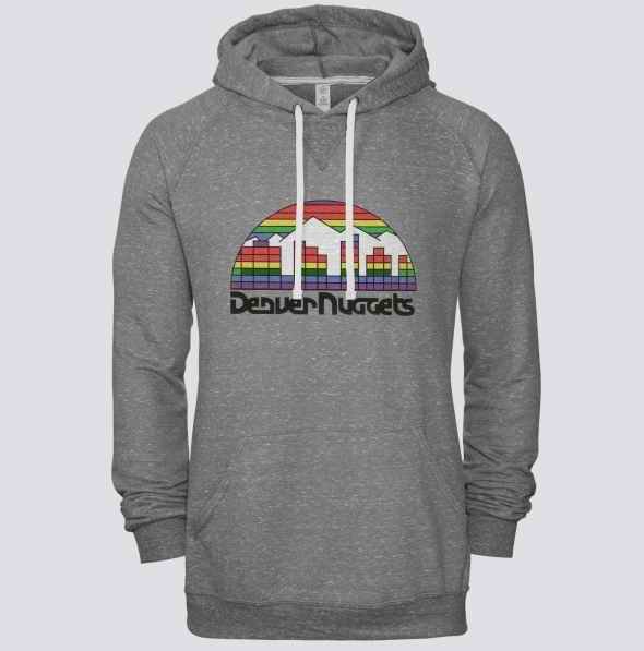 Men's Denver Nuggets Gray Pullover Hoodie