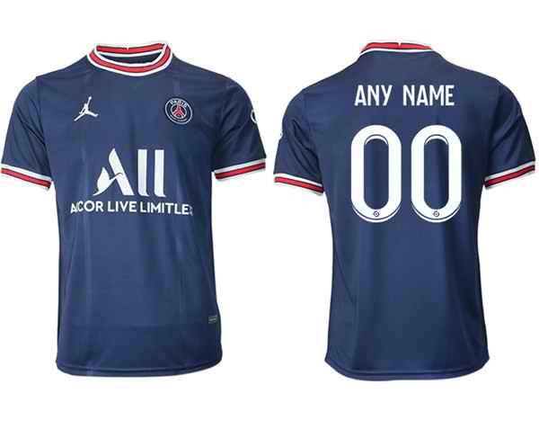 Men's Paris Saint-Germain Custom Navy Soccer Home Jersey