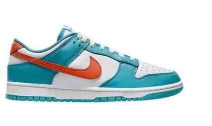 Men's Dunk Low 'Miami Dolphins' Aqua/Orange/White Shoes 0316