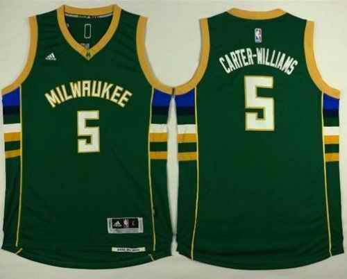 Bucks #5 Michael Carter-Williams Green Stitched NBA Jersey